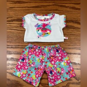 BUILD A BEAR BABW Trolls World Dreamworks Shirt Shorts Outfit Plush
